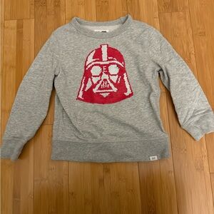 Gap Kids Star Wars Darth Vader Sweatshirt with Sequin Flip Design